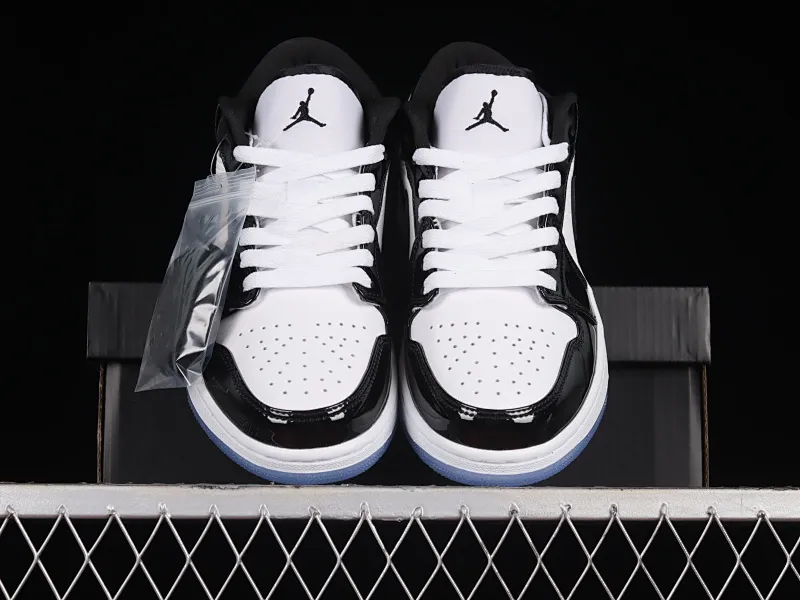 All categories Air Jordan Jordan series basketball shoes Air Jordan 1 Low Air Jordan 1 Low "Concord" AJ1 Joe 1 Concord black and white patent leather low-top basketball shoes DV1309-100